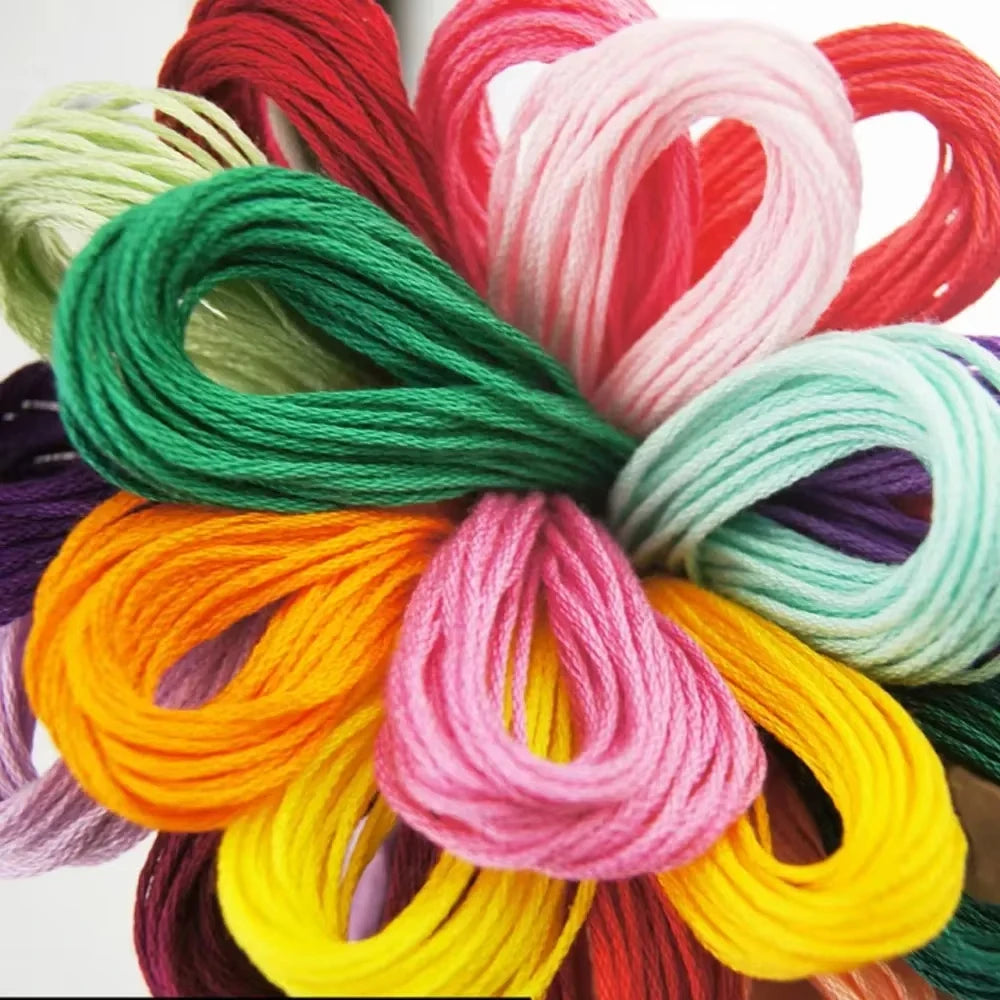 50/200pcs Multicolor Embroidery Thread Floss – DIY Sewing & Cross Stitch Kit