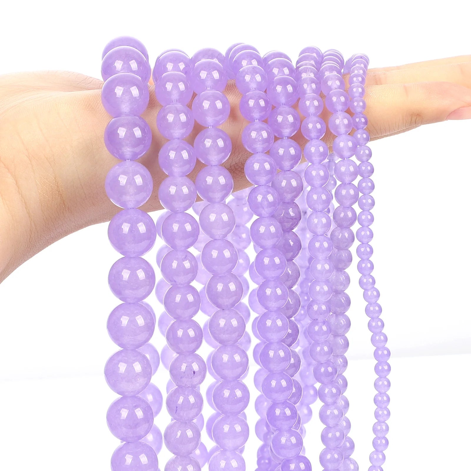Purple Natural Stone Beads – Amethyst, Agate & Tourmaline for DIY Jewelry