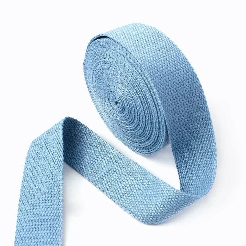 4M Cotton Webbing Tape – 1.3mm Thick Strap for Bags, Belts & DIY Sewing (20–50mm)