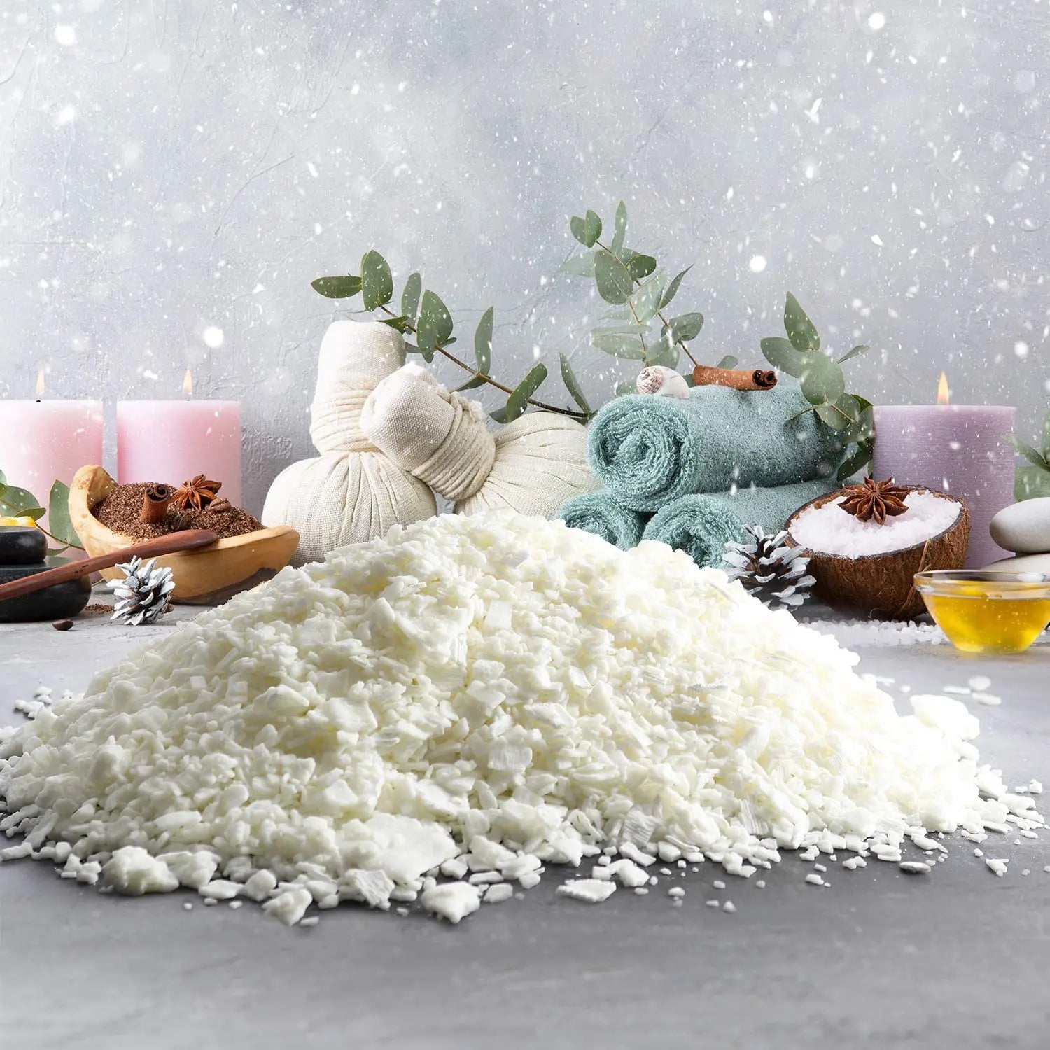 🕯️ 1KG Natural Soy Wax Granules – 100% Pure, Additive-Free Candle Making Material for DIY Smokeless Scented Candles