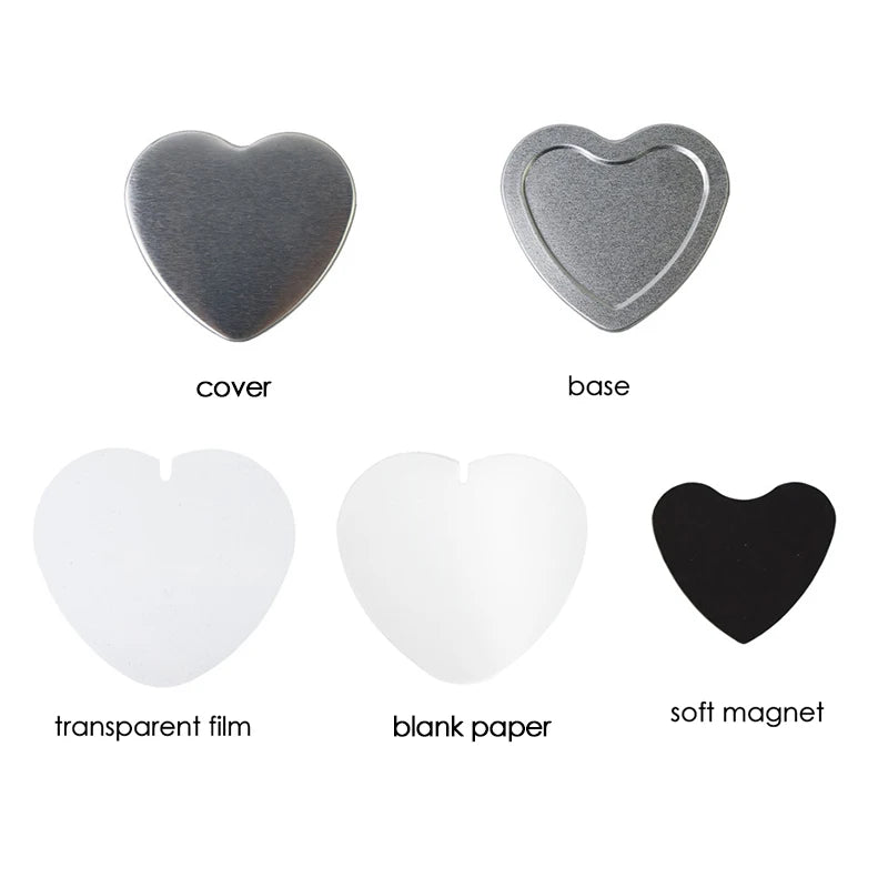 50/100pcs DIY Magnet Badge Button Parts