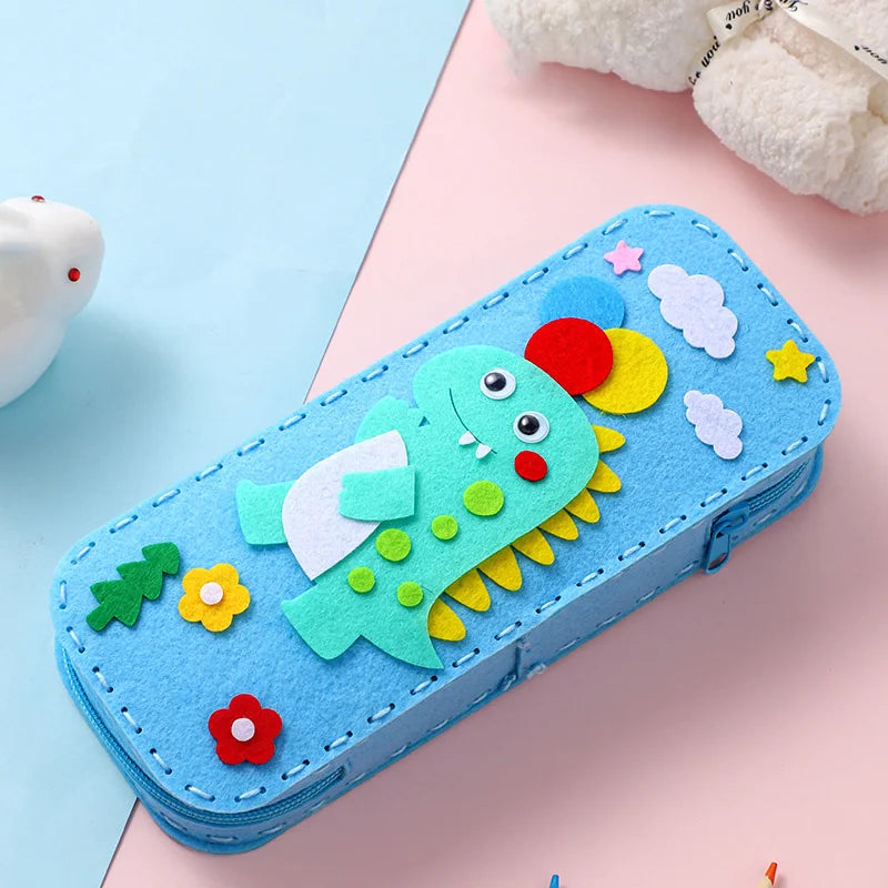 DIY Sewing Stationery Bag Kit – Non-Woven Craft Set for Kids