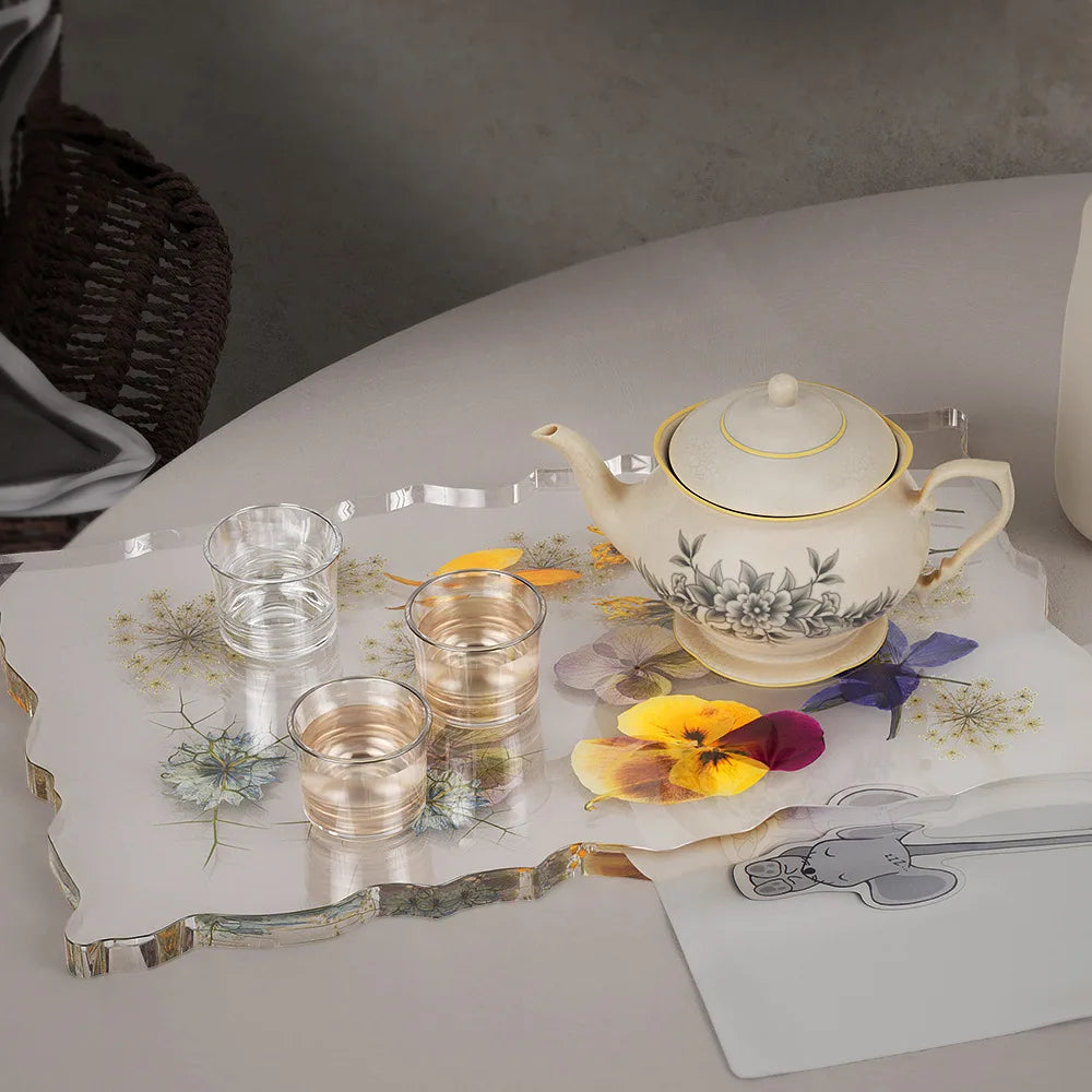 Tray Epoxy Resin Silicone Mold DIY Large Rectangle Tea Plate Coaster Resin Mold For Home Decoration Craft Making Art Supplies