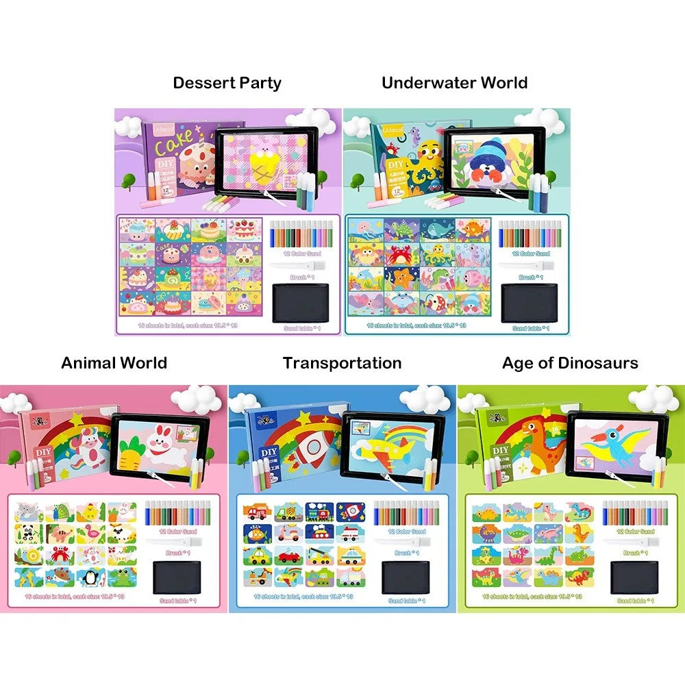 DIY Sand Art Drawing Set for Kids – Educational Coloring Toy