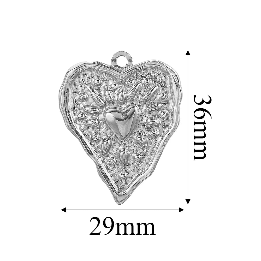 5PCS Gold Stainless Steel Charms – DIY Jewelry Pendants & Accessories