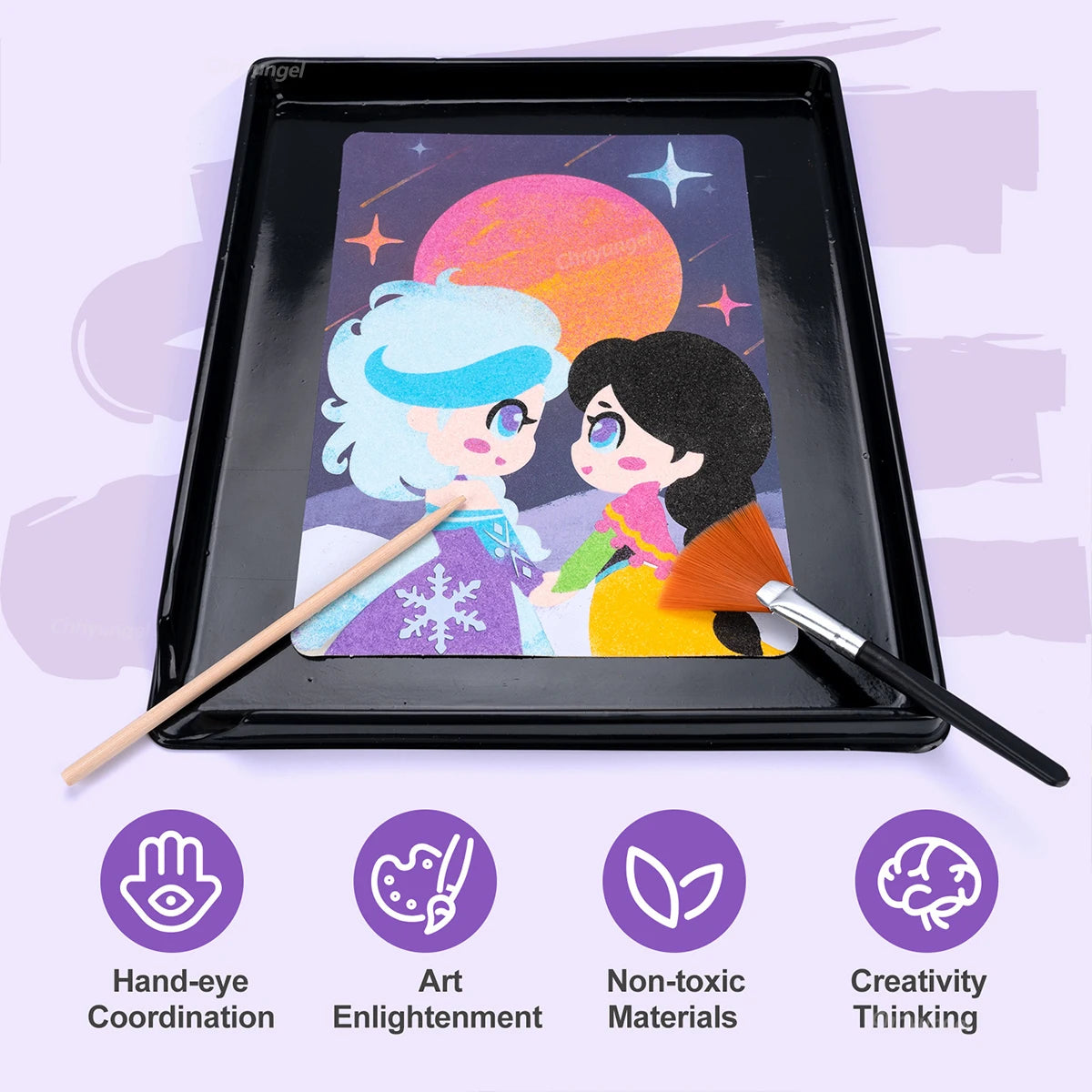 Magic Sand Art Kit – Princess, Castle & Animal Cards