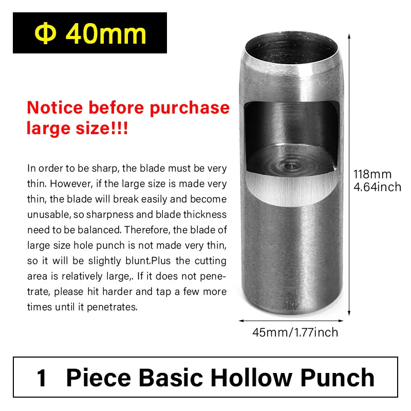 Leather Hollow Punch Tools