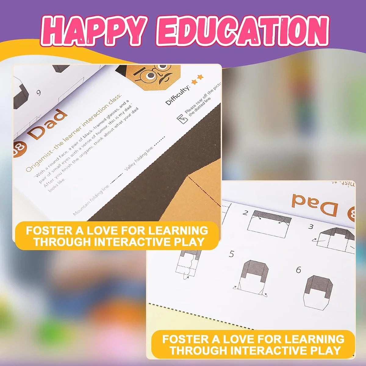 Origami Paper Folding Kit – 30/96 Sheets with Instruction Book for Kids & Beginners