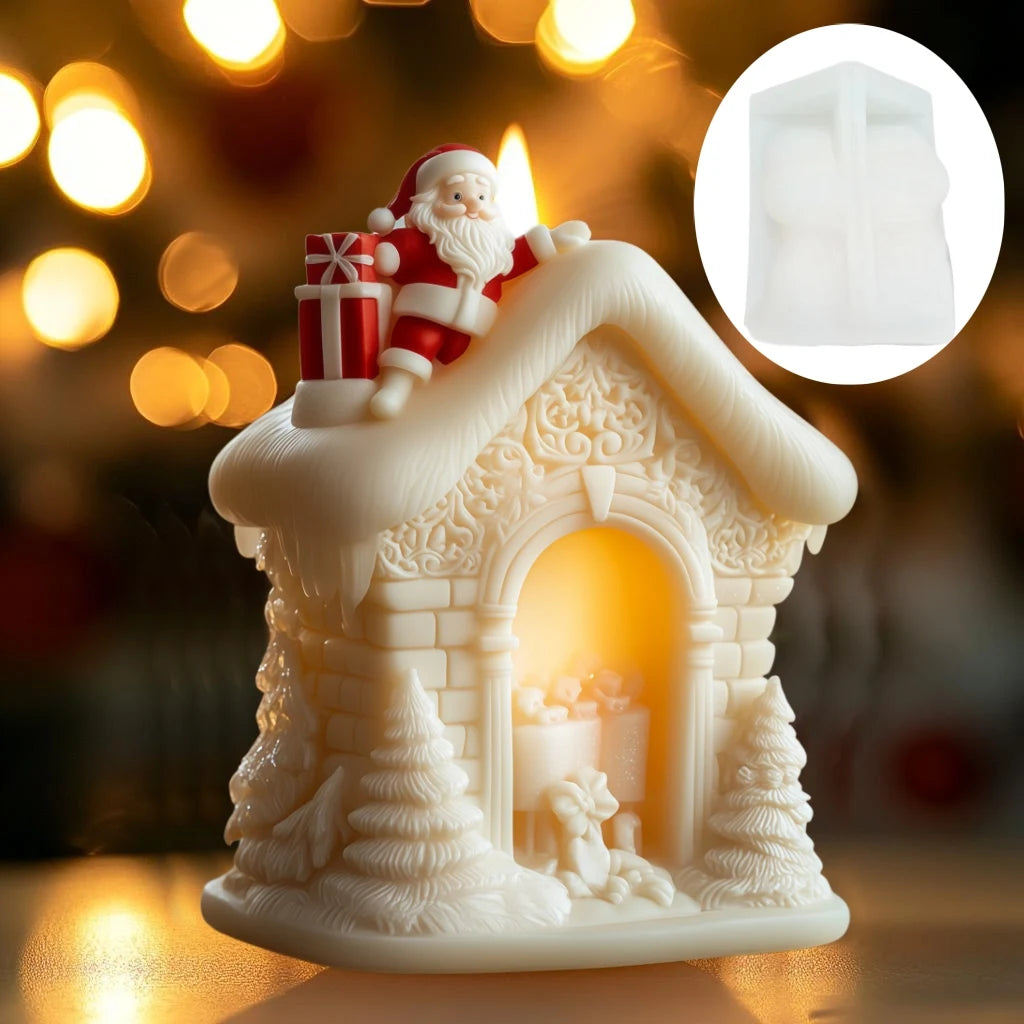 3D Reindeer & Santa Silicone Candle Mold – Christmas Resin Mold