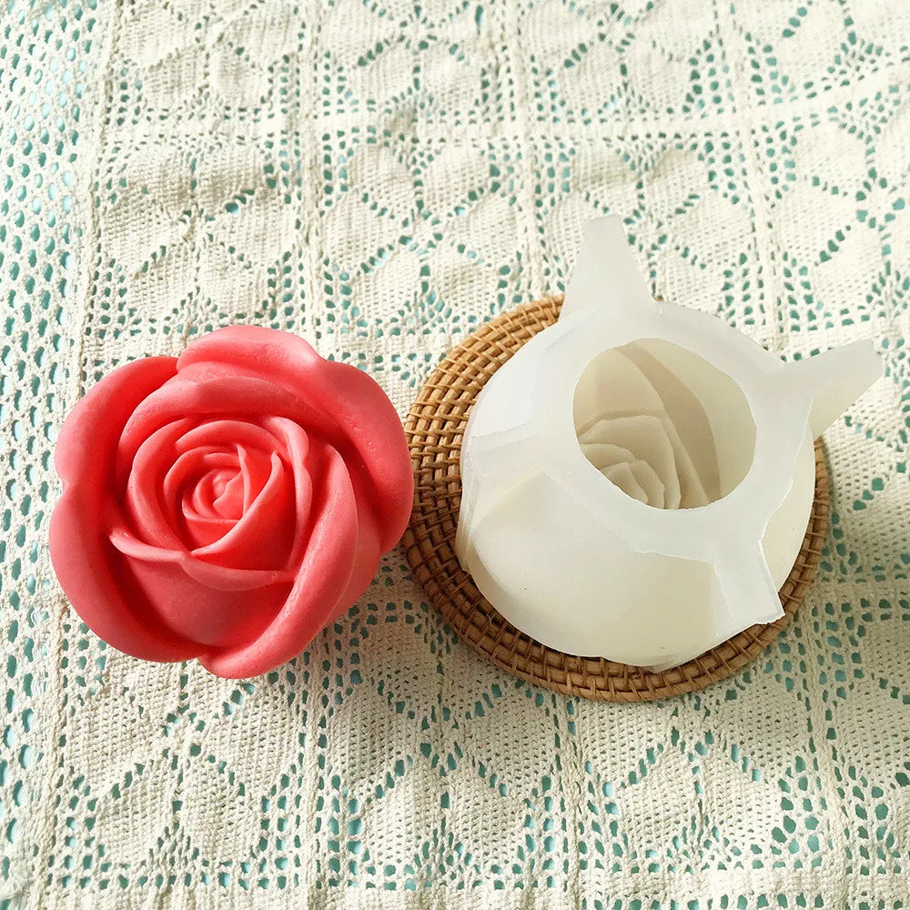 Peony & Rose Silicone Mold – DIY Candle, Soap & Cake Mold