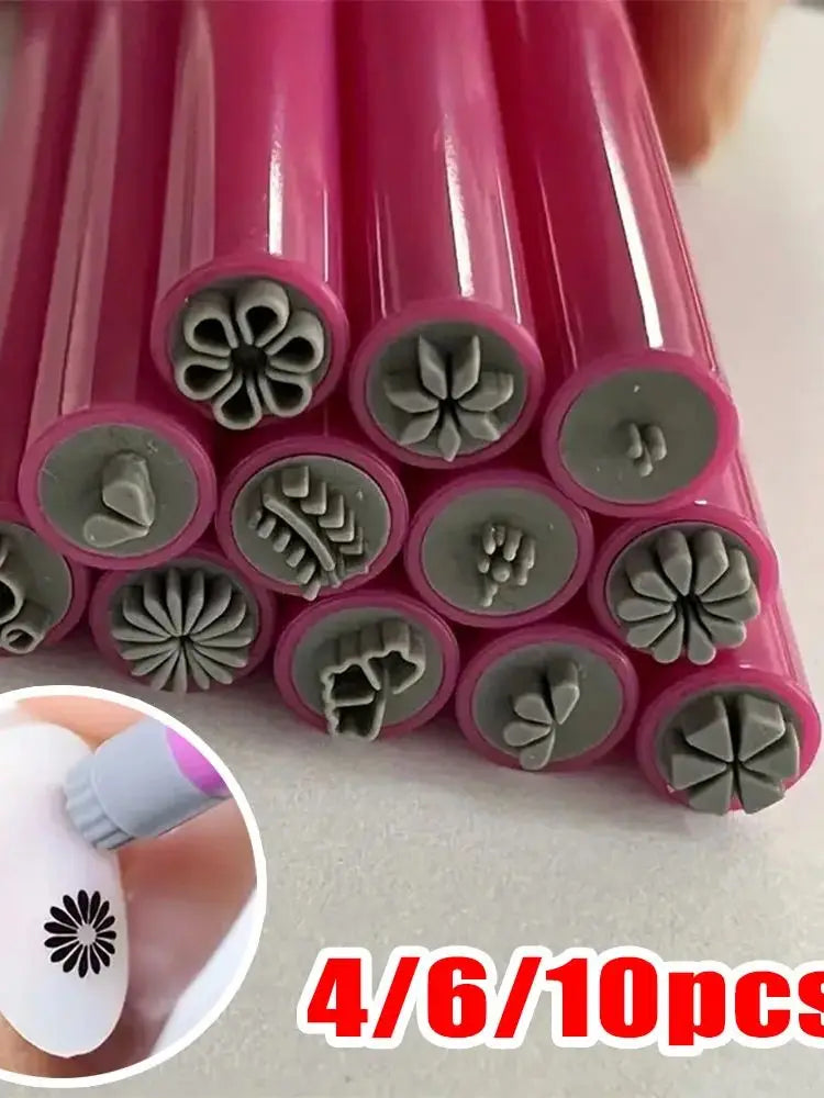 Nail Art Stamp Pen Set – 4/6/10pcs Painting & Dotting Tools