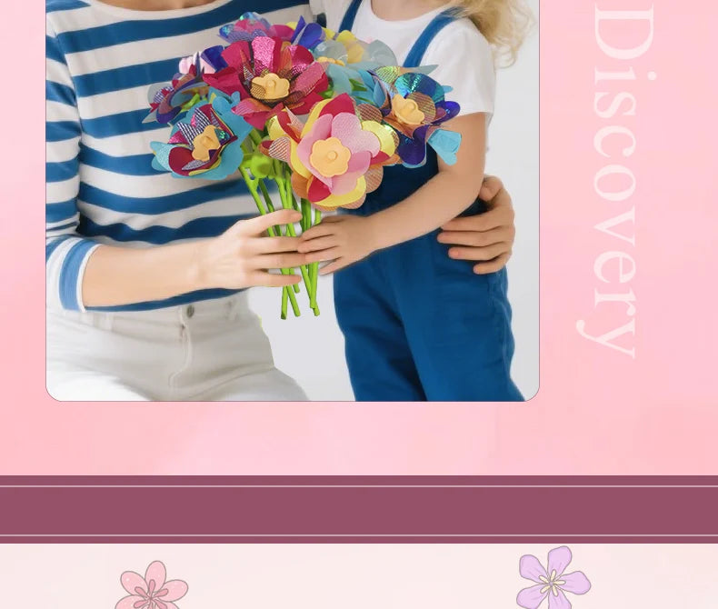 Fabric Flower DIY Craft Kit – Handmade Bouquets for Kids’ Toys & Gifts