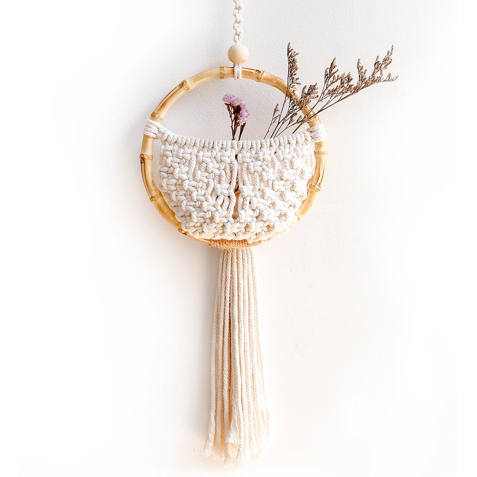 Nordic Round Macrame Wall Hanging – Boho Woven Door & Dorm Decor