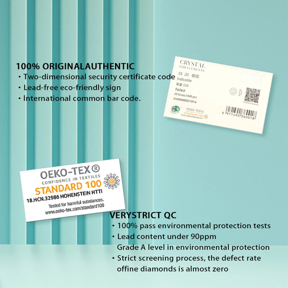 YHB Cold-Fix Crystal Rhinestones – 101–133 PCS for DIY Crafts