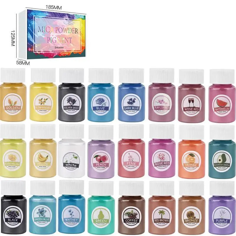 Pearlescent Mica Pigments – Resin Dye Powder Set