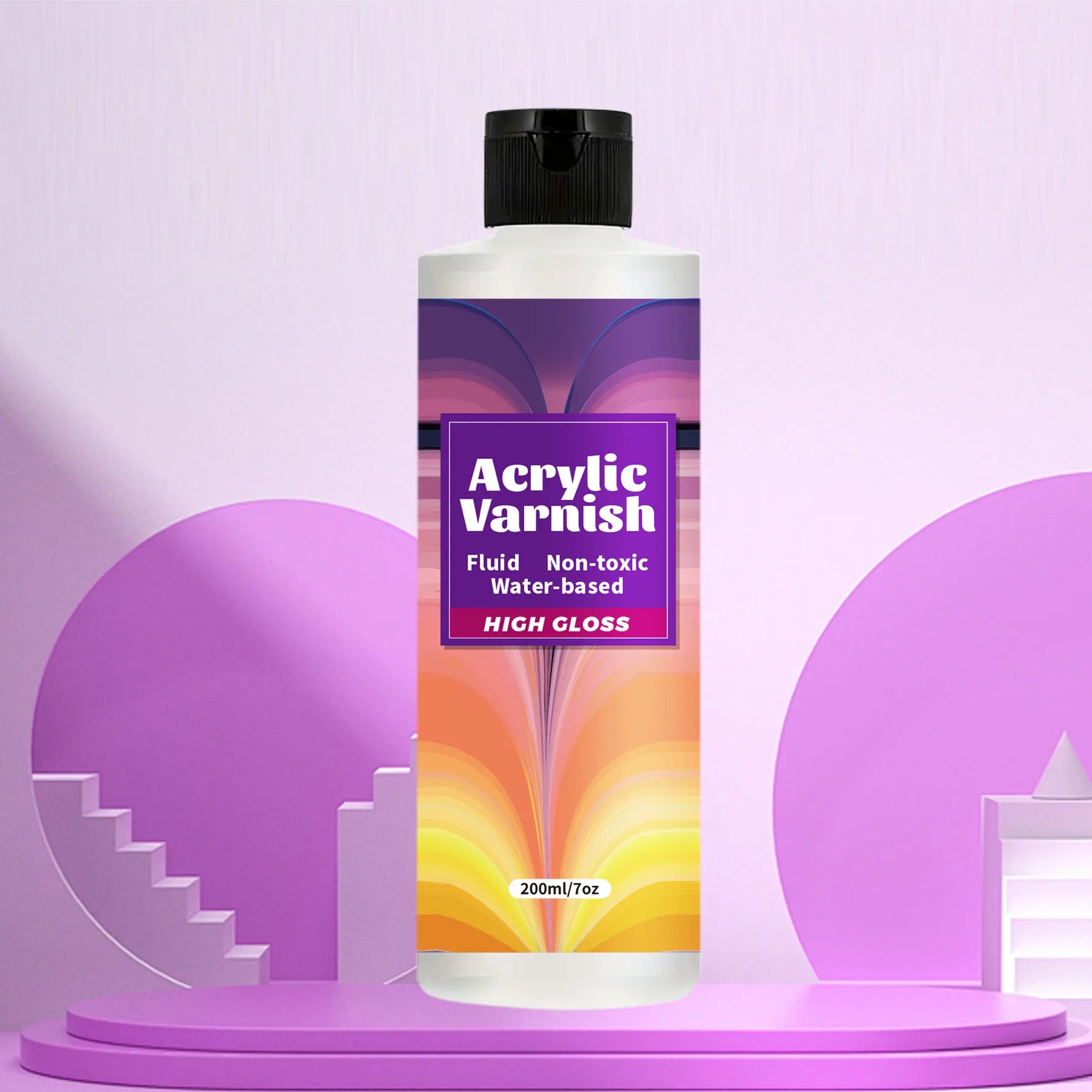 200ML Acrylic Varnish – High Gloss Clear Protective Sealant for Paintings & Crafts