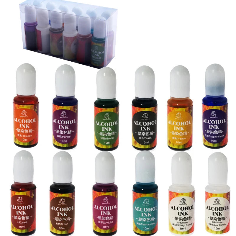 Alcohol Ink Resin Pigment Set – Epoxy Art Colorant Kit