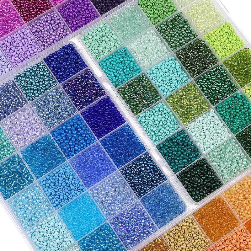 24-Grid Rice Bead Set (5200PCS) – Colorful DIY Jewelry Making Kit