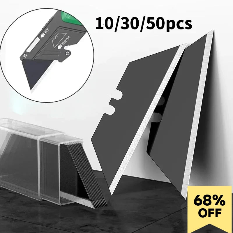 10/30/50Pcs Trapezoid Utility Knife Blades Set