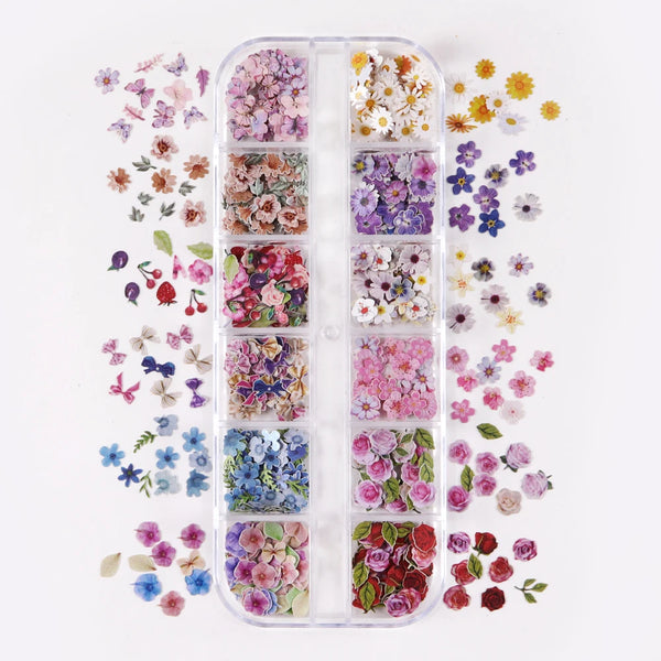 12-Grid Dried Flower Wood Pulp Chips