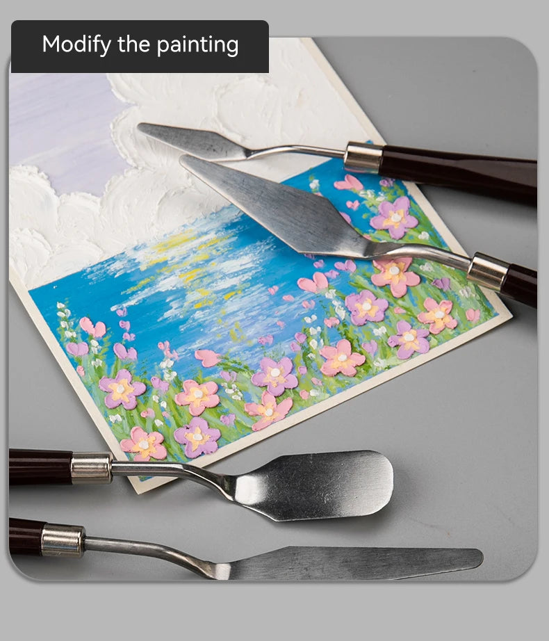 Borrence Stainless Steel Painting Knives – Artist Spatula Set