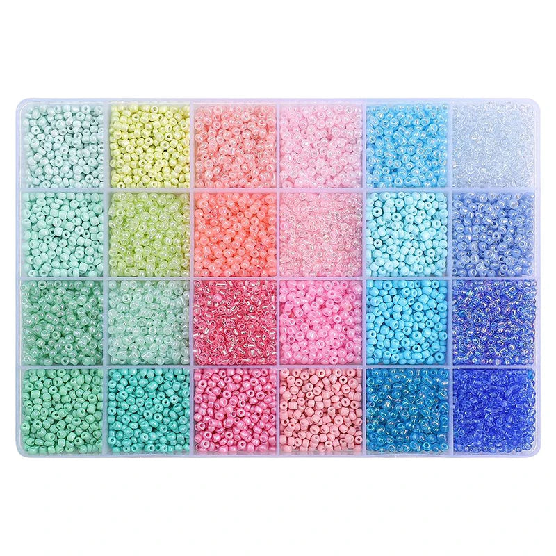 24-Grid Rice Bead Set (5200PCS) – Colorful DIY Jewelry Making Kit