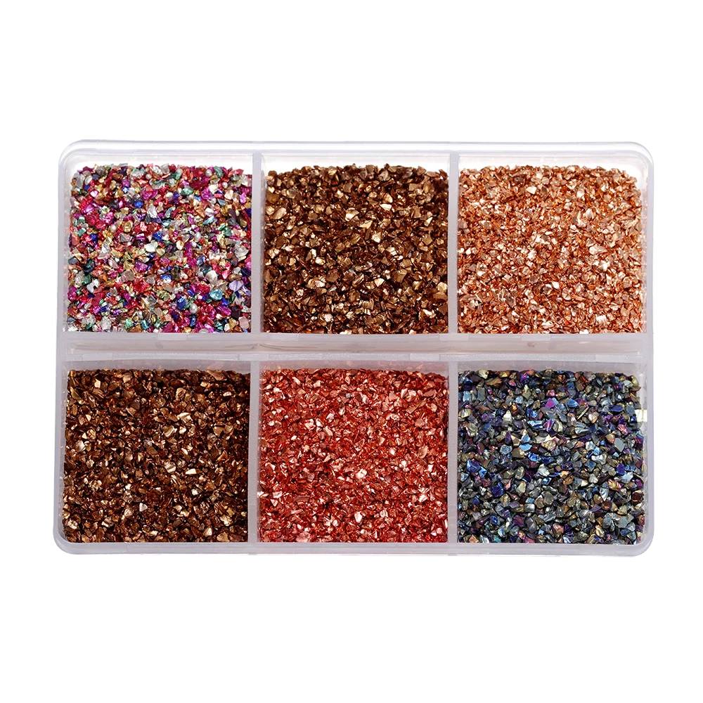 30g Crushed Glass Stones – Irregular Resin Fillers for DIY Epoxy Crafts & Nail Art