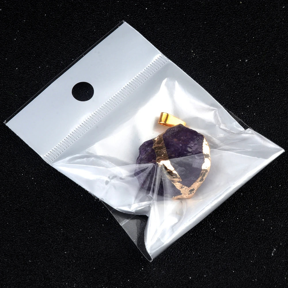 Wrapped Natural Stone Pendant Charms