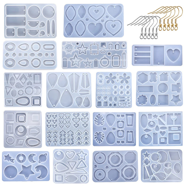 DIY Earring & Charm Mold – Heart, Leaf, Moon Shapes