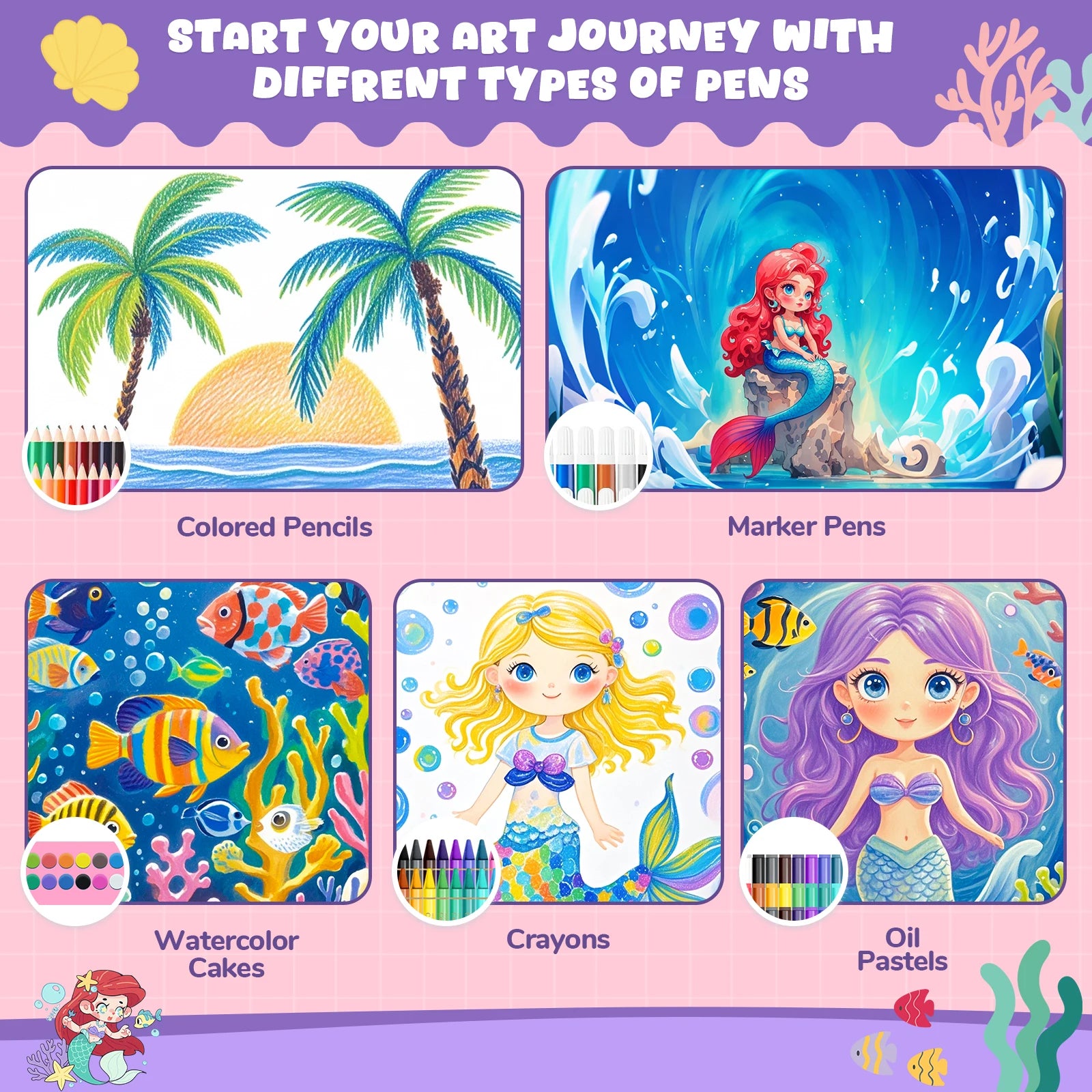 100+ Piece Drawing Art Kit