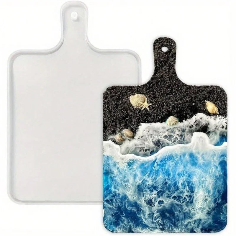 Large Charcuterie Board Silicone Mold – Ocean Wave Design