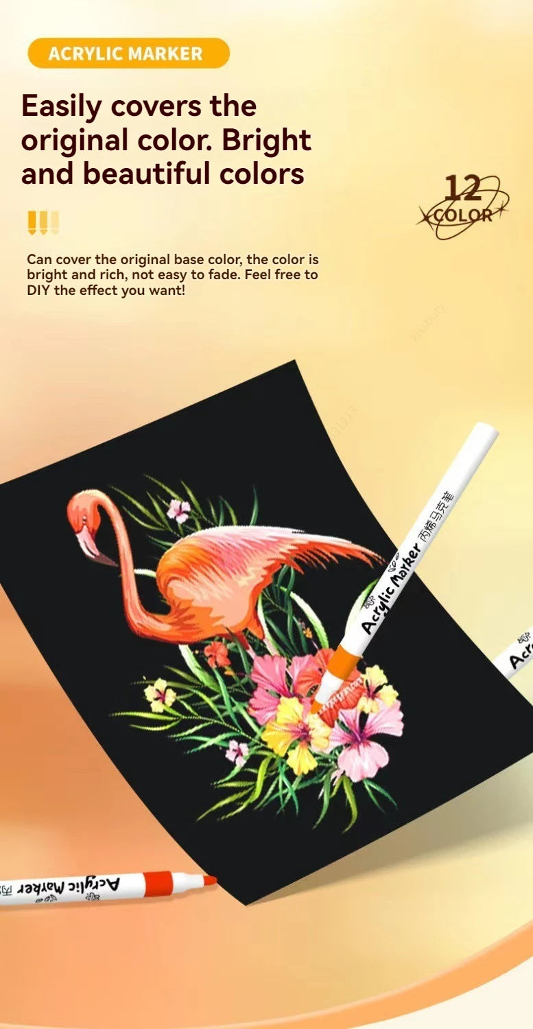12–80 Color Acrylic Paint Marker Set