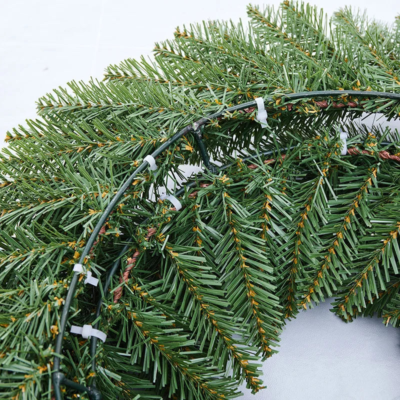 Christmas Green Pine Needle Wreath – Front Door Garland Decoration (30/40/50cm)
