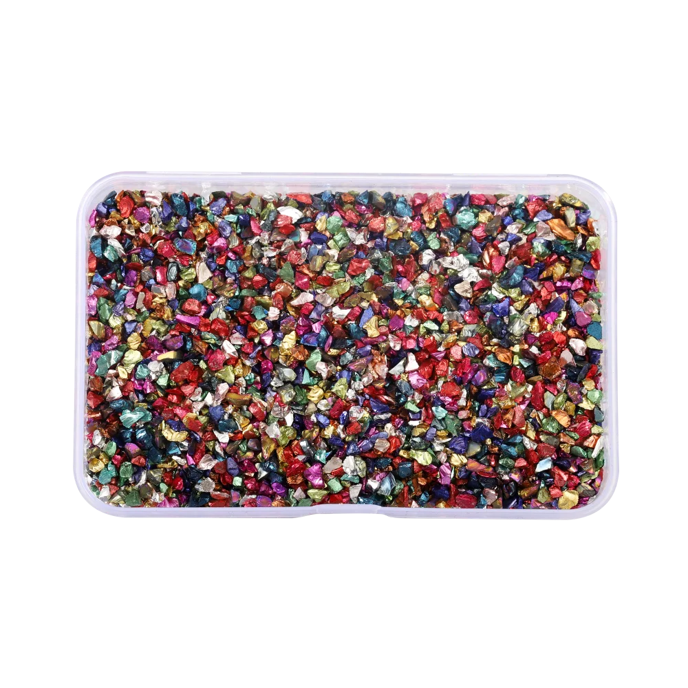30g Crushed Glass Stones – Irregular Resin Fillers for DIY Epoxy Crafts & Nail Art