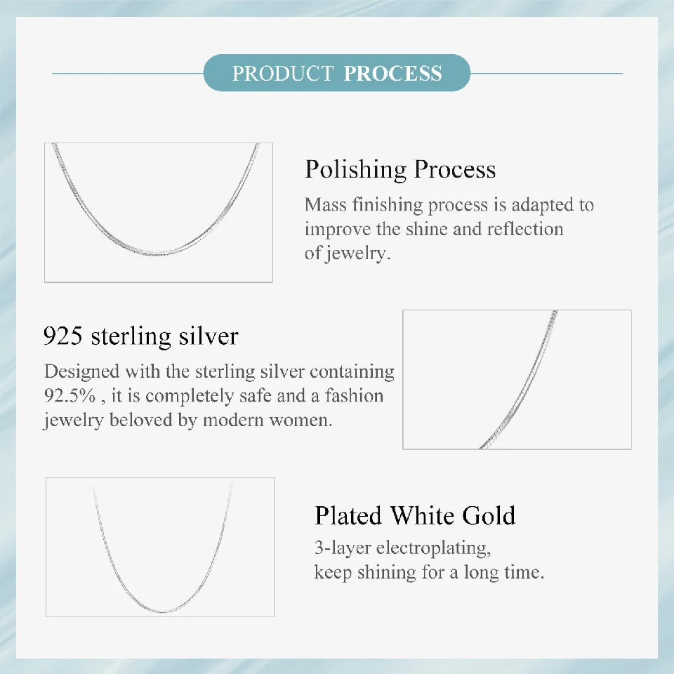 Gold Over 925 Sterling Silver Snake Chain Necklace