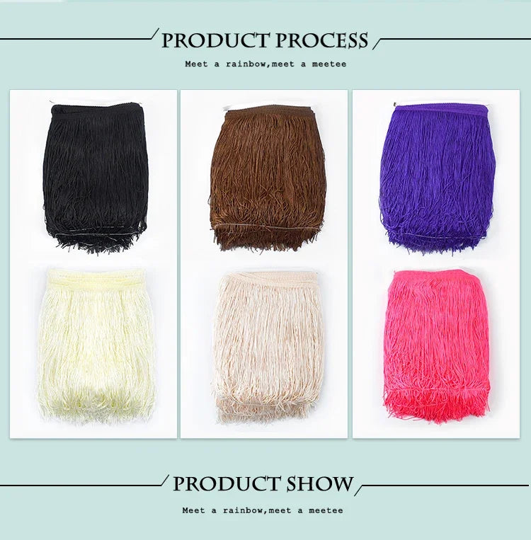 Tassel Fringe Trim – 30cm Decorative Lace Ribbon for Sewing & DIY Crafts (5/10M)