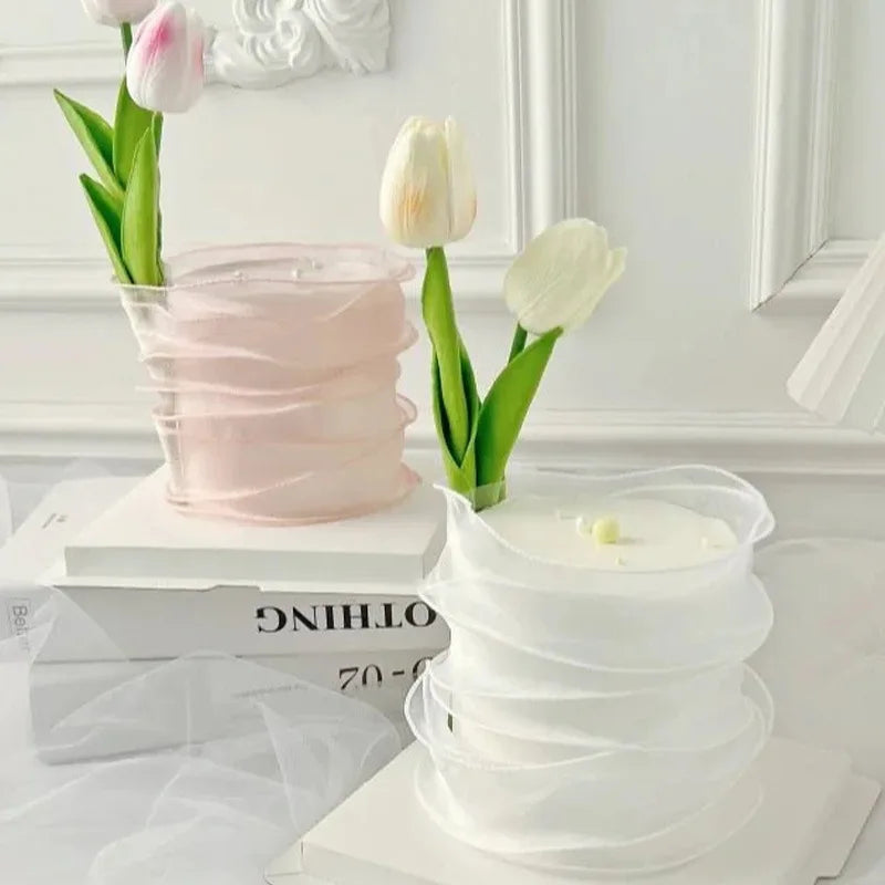 Chiffon Silk Ribbon Roll – Organza Satin (10 Yards, for Crafts & Decoration)