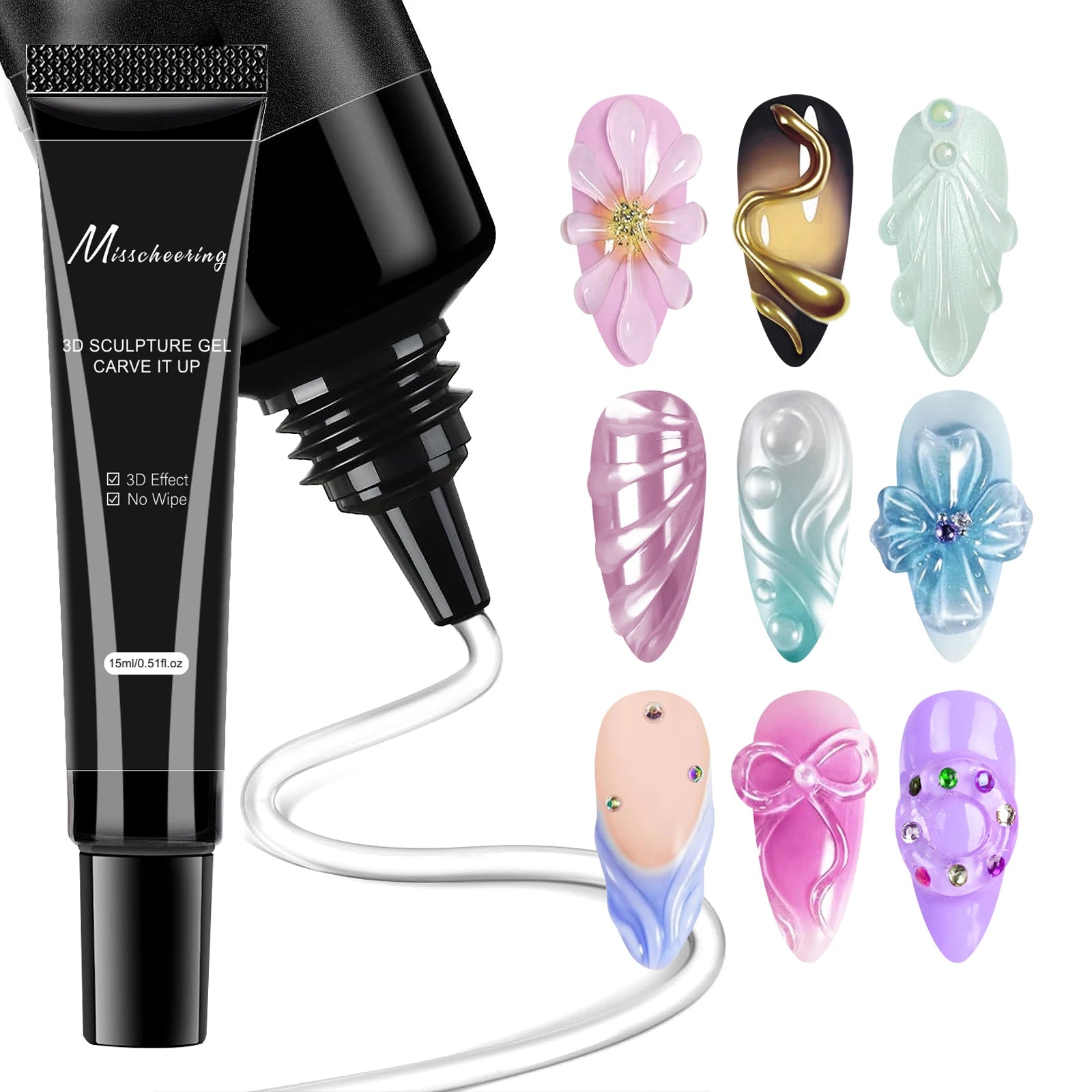 30g Super Strong Nail Rhinestone Glue – Bling Gel for 3D Nail Charms