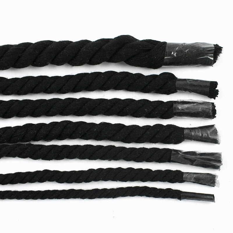 Black Macrame Cord – 2–10M Twisted Cotton Rope (5–20mm) for DIY Crafts & Home Décor