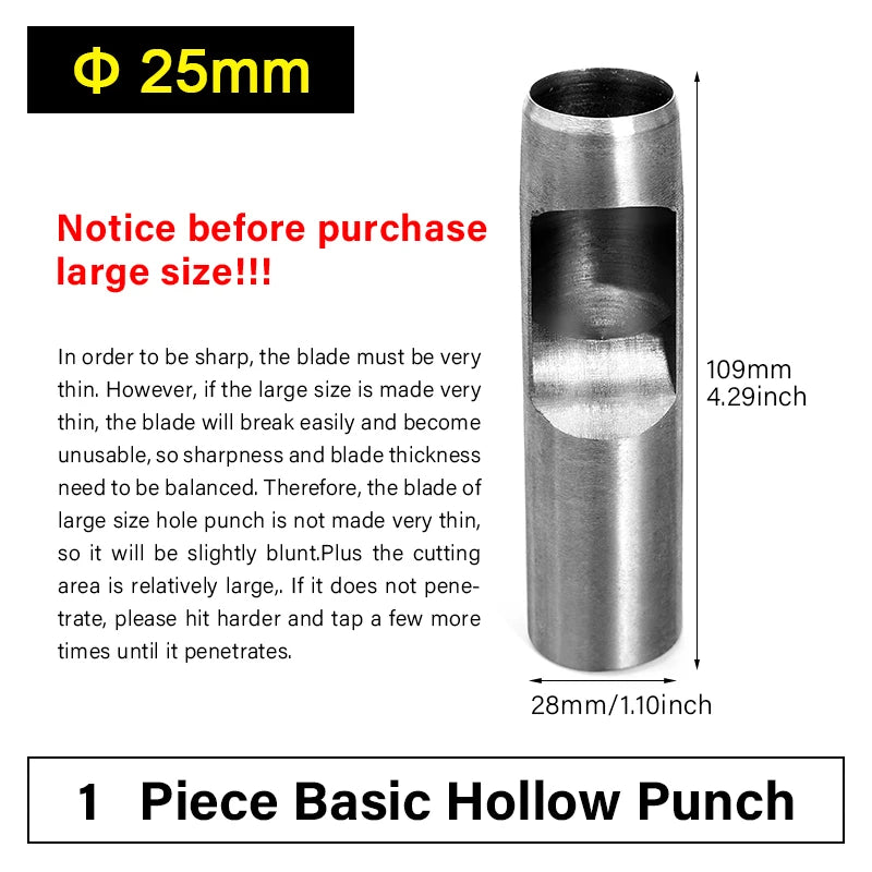 Leather Hollow Punch Tools