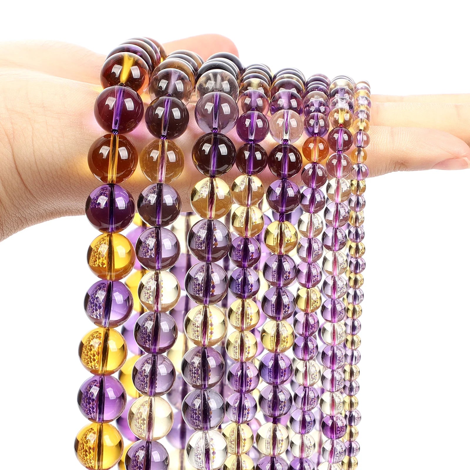 Purple Natural Stone Beads – Amethyst, Agate & Tourmaline for DIY Jewelry