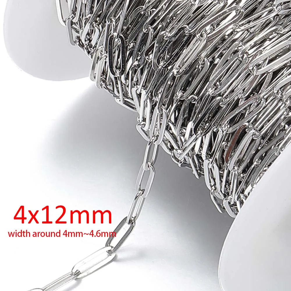 No Fade Stainless Steel Chain – 2M Gold Chain for DIY Jewelry Making