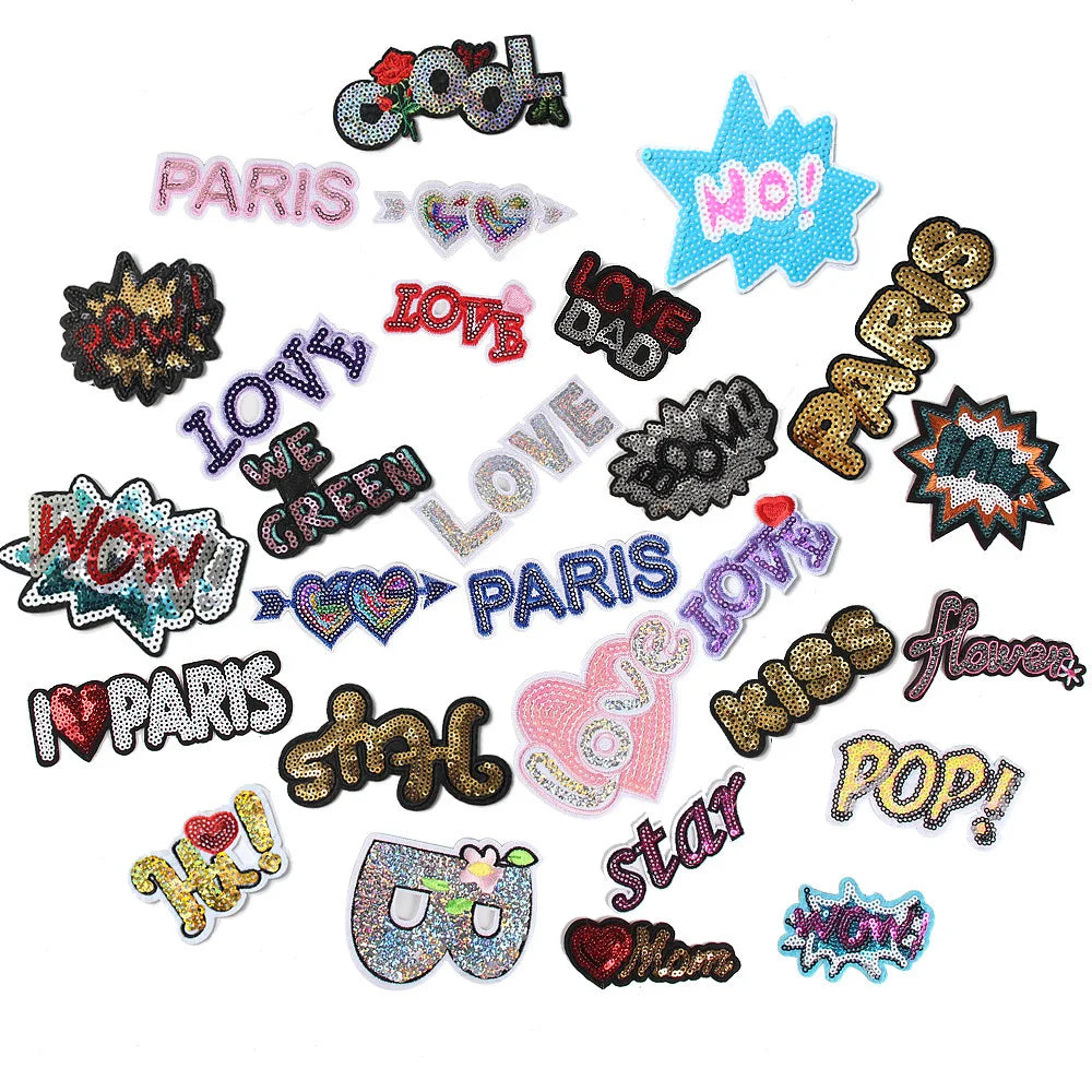Random Mix Embroidered Iron-On Patches – DIY Clothing & Jeans Applique