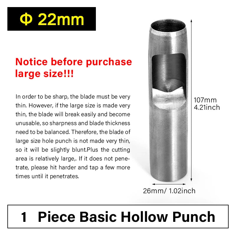 Leather Hollow Punch Tools