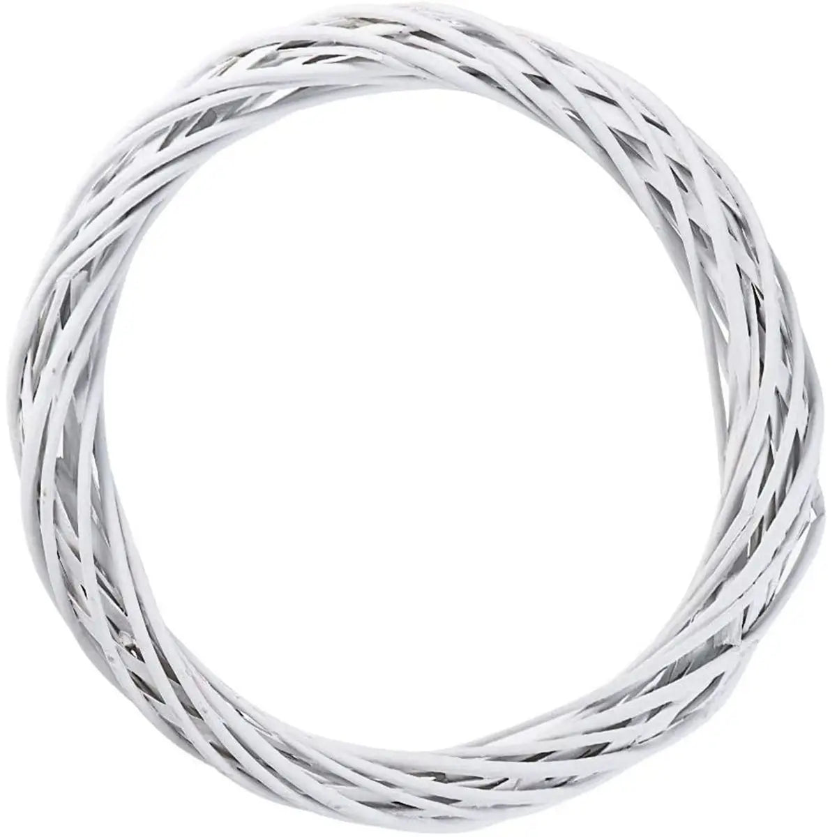 White Rattan Wreath – Blank Vine Garland Ring for Wedding & Christmas Decoration