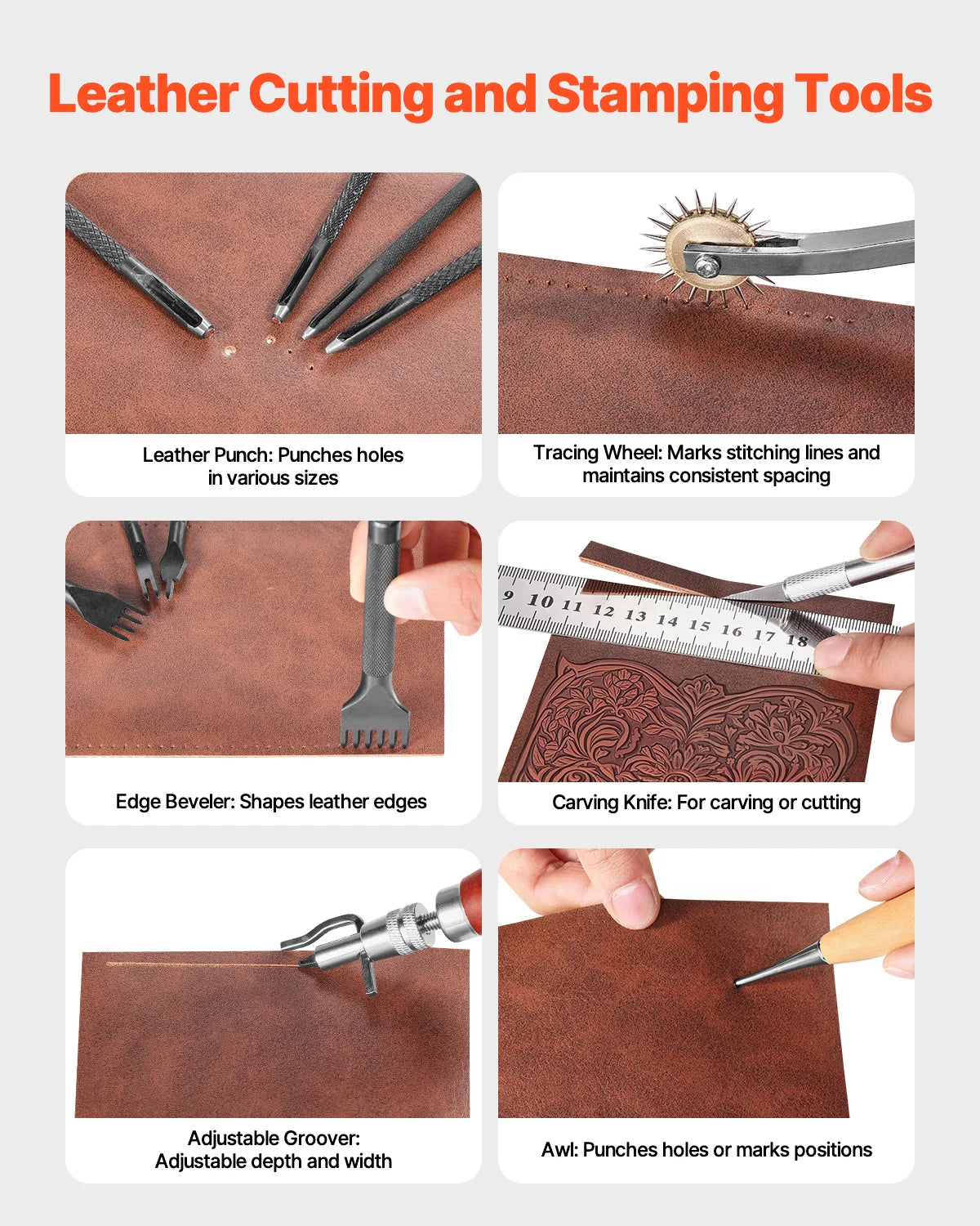 Leather Working Tools Kit