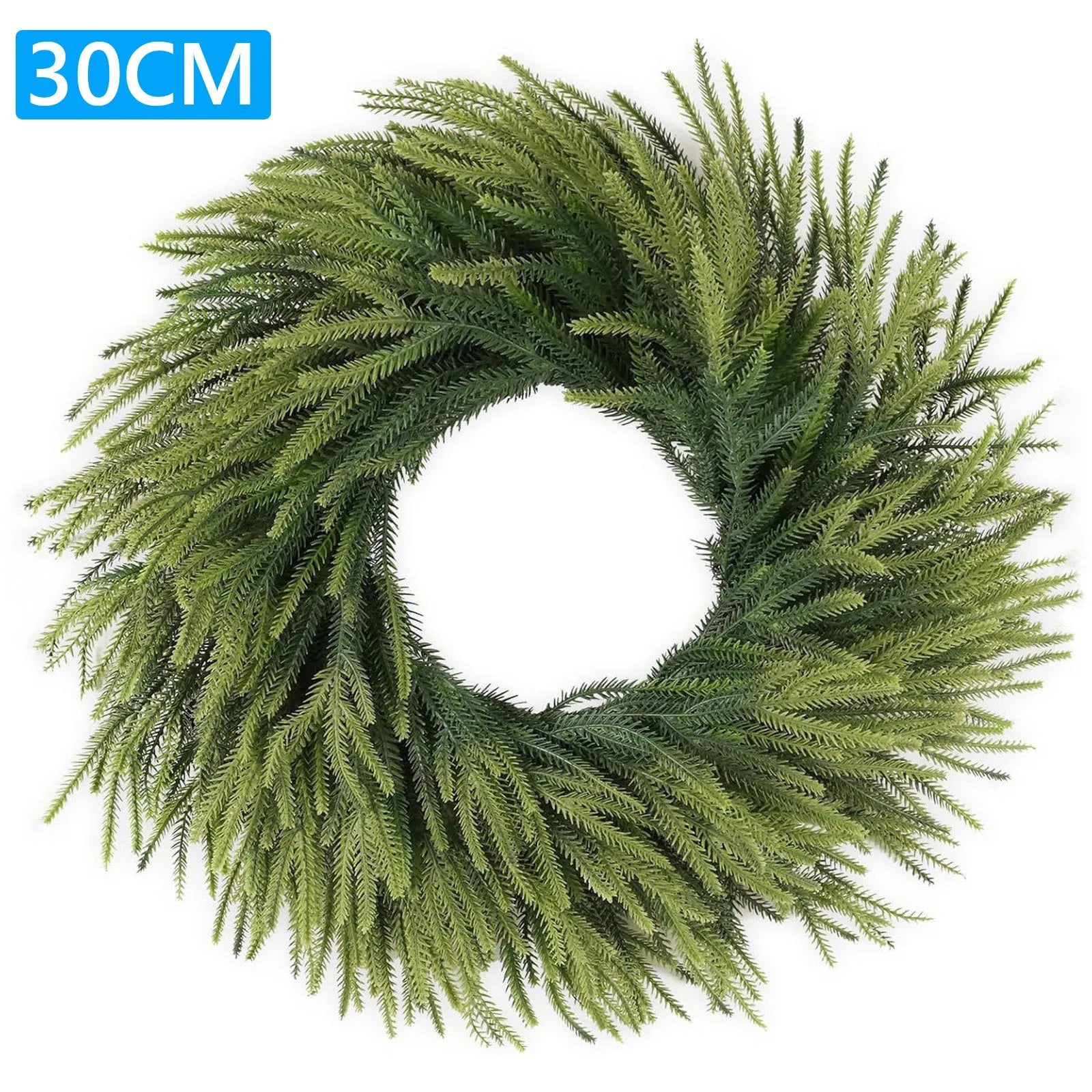 Norfolk Pine Wreath – Artificial Pine Cone & Flower Garland for Christmas & Weddings