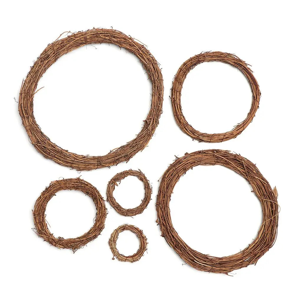 Christmas Wicker Vine Wreath – Artificial Rattan Garland Ring (8–30CM)