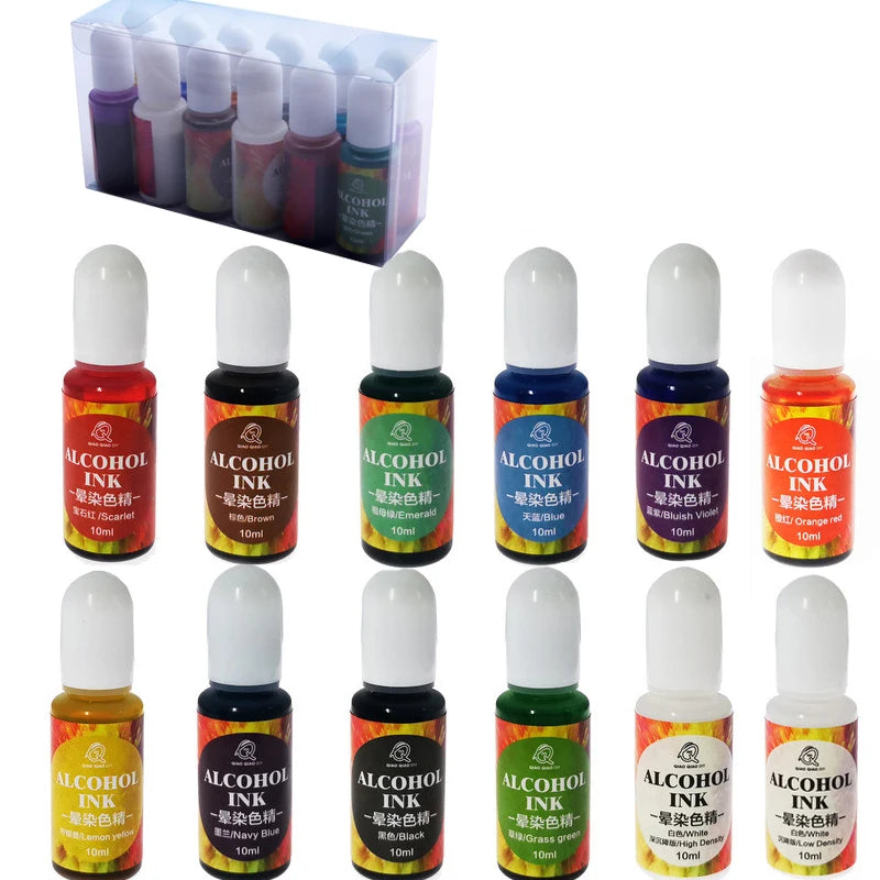 Alcohol Ink Resin Pigment Set – Epoxy Art Colorant Kit