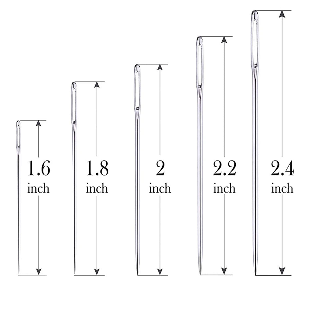 25pcs Stainless Steel Sewing Needles Home Threading Embroidery Stitching Tools